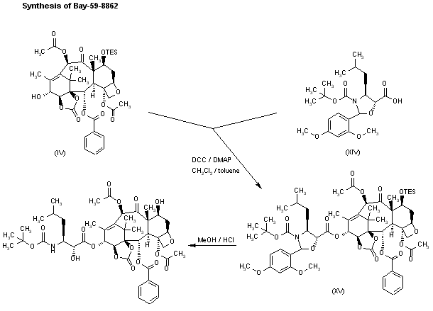 iii-1,14-carbonate (iv) in toluene, in the presence of dmap and