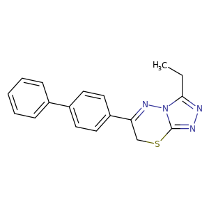 6-BIPHENYL-4-YL-3-ETHYL-7H-(1,2,4)TRIAZOLO(3,4-B)(1,3,4)THIADIAZINE