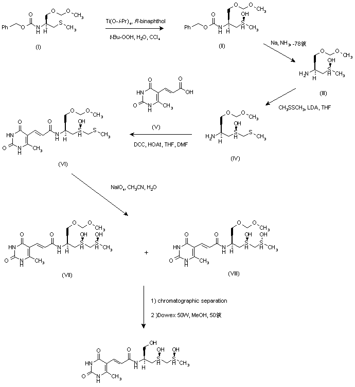 【药物名称】esparsomicina, sparsomycin(rec inn